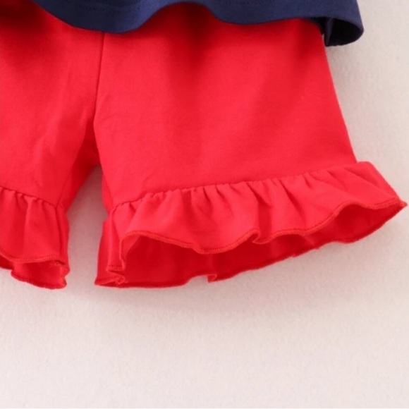 Toddler Back to School Apple Smocked Set - Picture 4 of 6